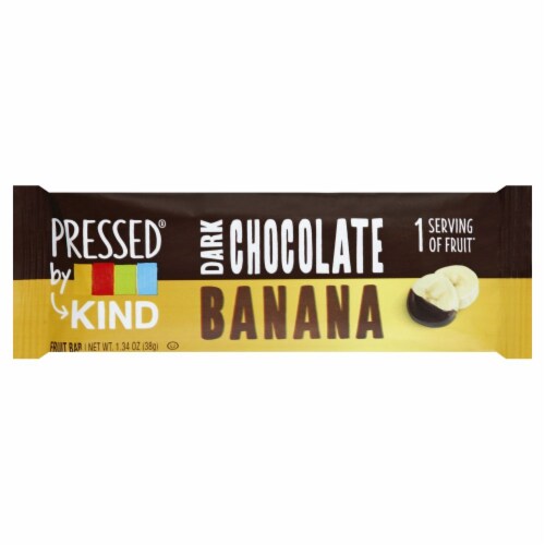 KIND® Pressed® Dark Chocolate Banana Fruit Bar Perspective: front