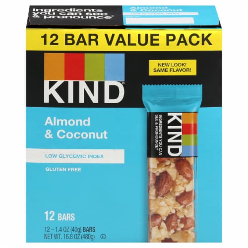 KIND® Almond & Coconut Gluten Free Bars Perspective: front