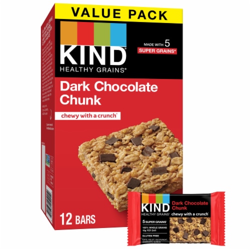 KIND Gluten Free Healthy Grains Dark Chocolate Chunk Bars