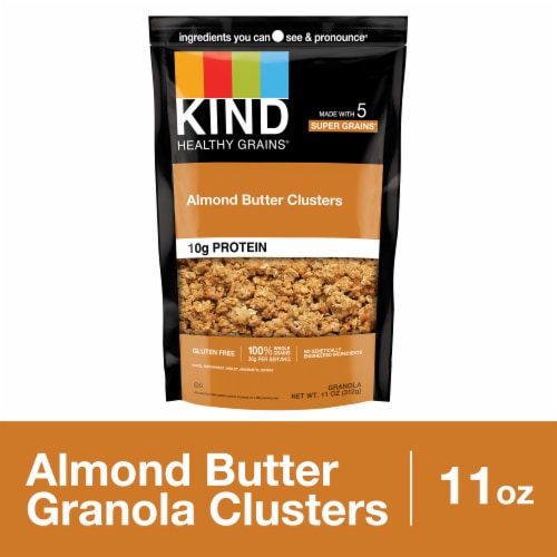 KIND Healthy Grains Almond Butter Granola Clusters Perspective: front