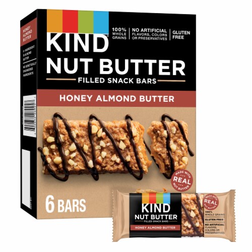 KIND® Honey Almond Butter Filled Snack Bars Perspective: front