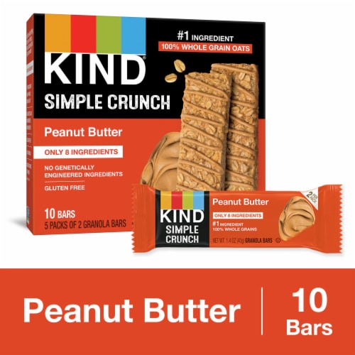 KIND Simple Crunch Peanut Butter Snack Bars Perspective: front