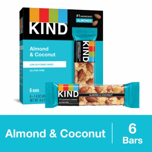KIND Almond & Coconut Fruit and Nut Bars Perspective: front