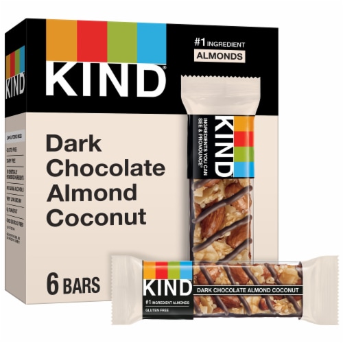 KIND Dark Chocolate Almond Coconut Nut Bars Perspective: front