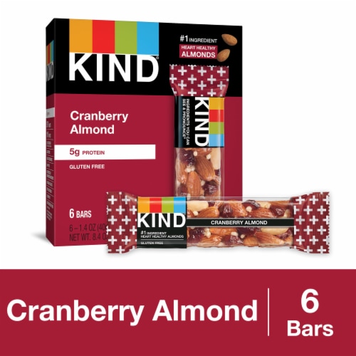KIND Cranberry Almond Fruit and Nut Bars Perspective: front