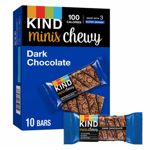 KIND Minis Chewy Gluten Free Dark Chocolate Healthy Snack Bars