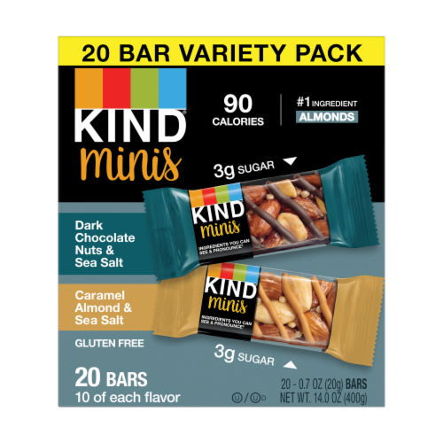 KIND Minis Variety Pack Gluten Free Bars Perspective: front