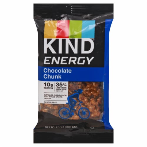 KIND Energy Chocolate Chunk Energy Bar Perspective: front