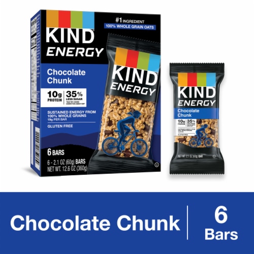 KIND® Energy Chocolate Chunk Snack Bars Perspective: front