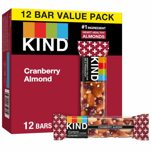 KIND® Cranberry Almond Bars Perspective: front