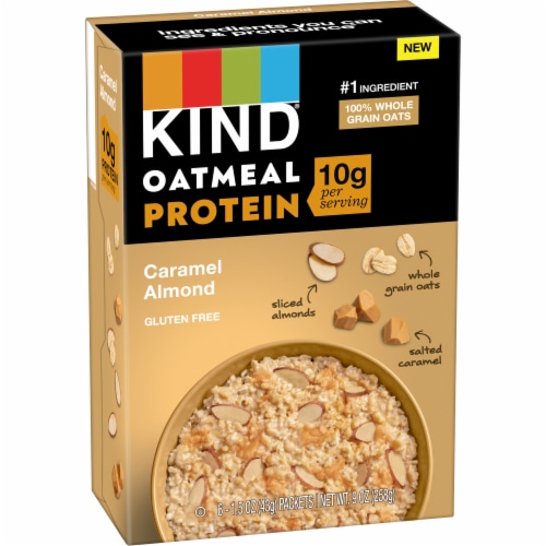 KIND® Caramel Almond Protein Oatmeal Perspective: front