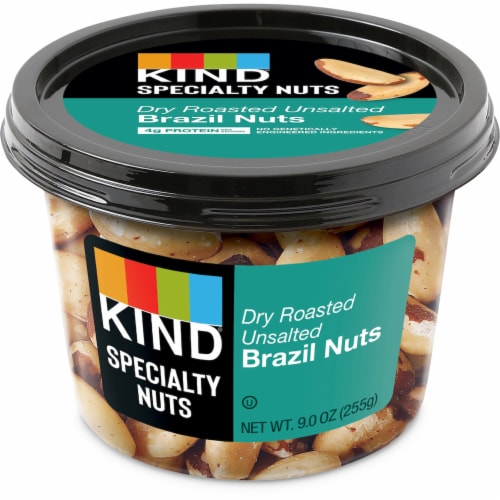 KIND Dry Roasted Unsalted Brazil Nuts Perspective: front