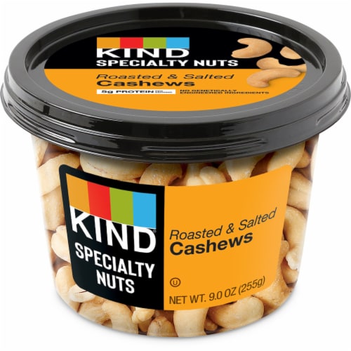 KIND Roasted & Salted Cashews Perspective: front