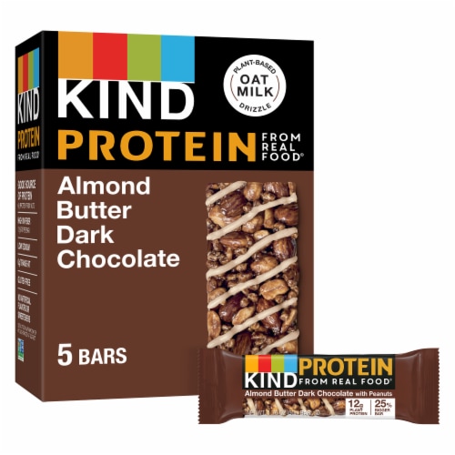 KIND Almond Butter Dark Chocolate Protein Nut Bars Perspective: front