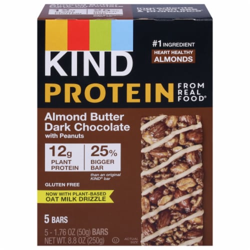 KIND Almond Butter Dark Chocolate Protein Nut Bars Perspective: front