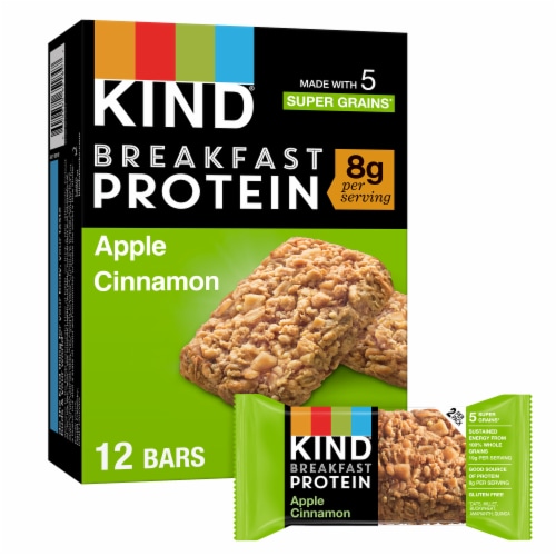 KIND® Apple CInnamon Probiotics Breakfast Bar Perspective: front