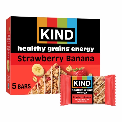 KIND Strawberry Banana Healthy Grains Energy Bars Perspective: front