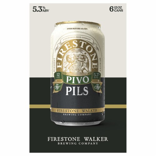 Firestone Walker Pivo Hoppy Pilsner Beer Cans Perspective: front