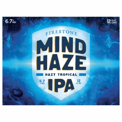 Firestone Walker Mind Haze Hazy IPA Craft Beer 12 Cans / 12 fl oz Perspective: front
