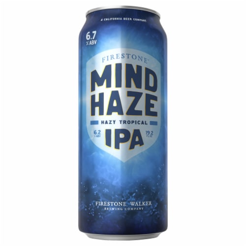 Firestone Walker Mind Haze Hazy IPA Craft Beer Single Can Perspective: front
