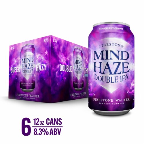 Firestone Walker Mind Haze Double IPA Beer Perspective: front