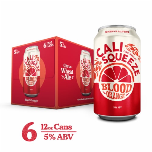 Cali Squeeze Blood Orange Wheat Ale Craft Beer Pack Perspective: front