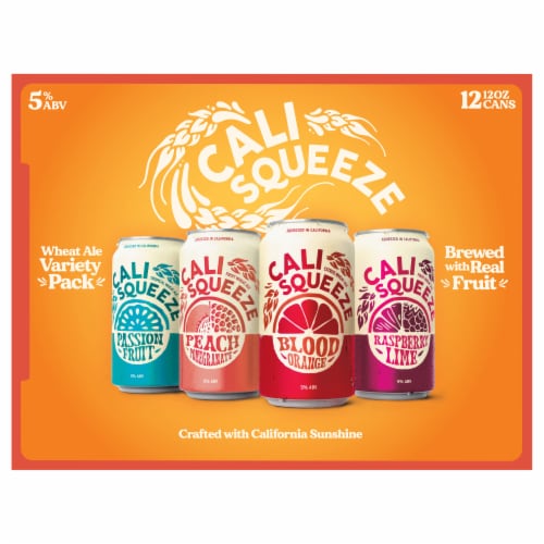 Cali Squeeze Citrus Wheat Ale Beer Variety Pack Perspective: front
