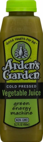 Arden's Garden Green Energy Machine Cold Pressed Vegetable Juice Drink Perspective: front