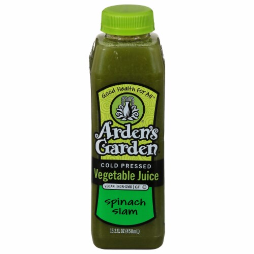 Arden's Garden Spinach Slam Cold Pressed Vegetable Juice Perspective: front
