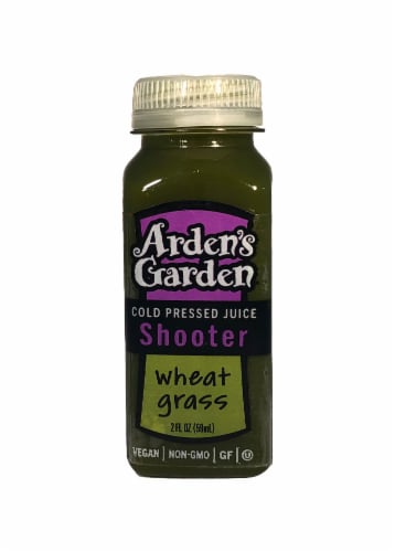 Arden's Garden Wheat Grass Cold Pressed Juice Shooter Perspective: front