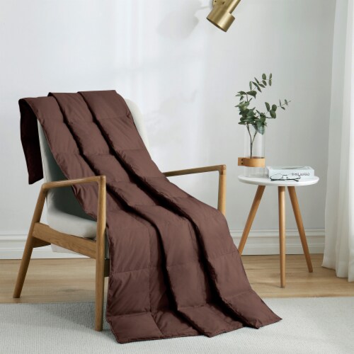 Ultra Lightweight Throw Blanket Down and Feather Fiber Blanket 50