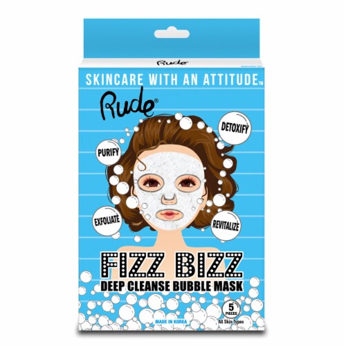 RUDE Fizz Bizz Cleanse Bubble Mask - 5 Pieces Perspective: front