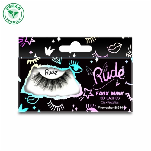 Rude - Essential Faux Mink 3D Lashes - Firecracker Perspective: front