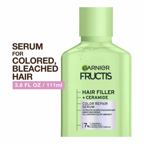 Garnier Fructis Hair Filler Color Repair Hair Serum for Colored & Bleached Hair Perspective: front