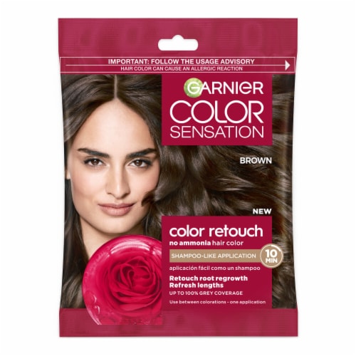 Garnier Color Sensation Color Retouch Hair Color Demi-Permanent for Root Regrowth Brown Perspective: front