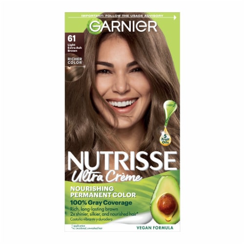 Garnier Nutrisse 61 Light Ash Brown Iced Coffee Nourishing Hair Color  Creme,  ct - Dillons Food Stores