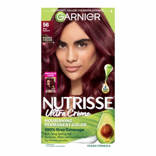 Garnier Nutrisse Nourishing Permanent Hair Color 56 Rich Auburn Perspective: front