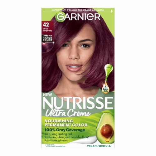 Garnier Nutrisse 42 Deep Burgundy Black Cherry Nourishing Hair Color Creme,   ct - Kroger