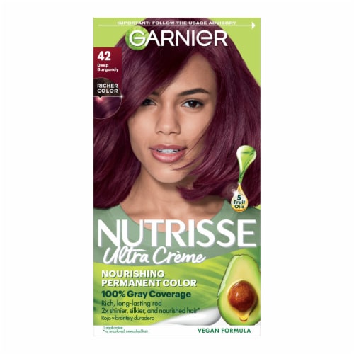 Garnier Nutrisse Nourishing Permanent Hair Color 42 Deep Burgundy Perspective: front