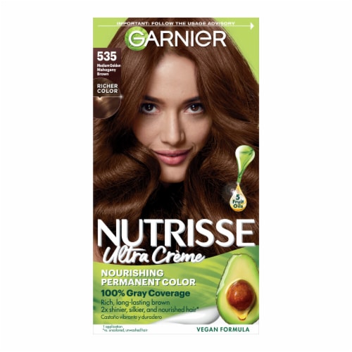 Garnier Nutrisse 535 Med Gold Mahogany Brown Chocolate Caramel Nourishing Hair  Color Creme, 1.0 ct - Kroger