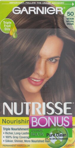 Garnier Nutrisse Medium Brown  Hair Color Kit Perspective: front
