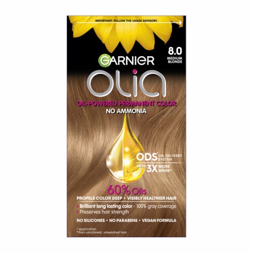 Garnier Olia  Medium Blonde Oil Powered Ammonia Free Permanent Hair Color,   ct - Harris Teeter