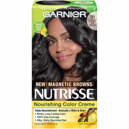 Garnier Nutrisse Darkest Ash Brown Hair Dye Kit, 1 Kit - Kroger