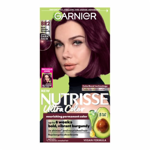 King Soopers Garnier Nutrisse Ultra Color Dark Intense Burgundy Br2 Hair Color Dye Kit 1 Ct