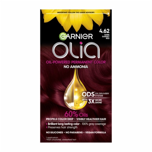 Garnier Olia  Dark Garnet Red Oil Powered Ammonia Free Permanent Hair  Color,  ct - Food 4 Less
