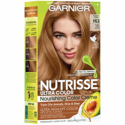 Garnier Nutrisse Ultra Color HL3 Golden Honey Hair Color, 1 ct - Pay Less  Super Markets