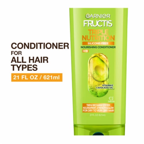 Garnier Fructis Triple Nutrition Nourishing Conditioner for Dry to Very Dry Hair Perspective: front