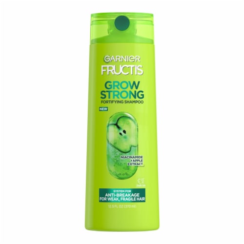Garnier Fructis Grow Strong Fortifying Shampoo for Weak, Fragile Hair with Niacinamide Perspective: front
