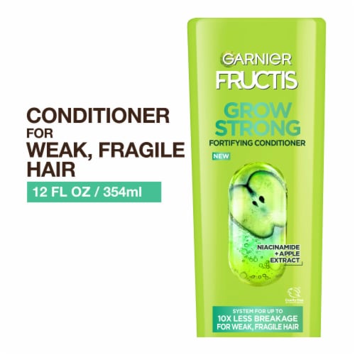 Garnier Fructis Grow Strong Fortifying Conditioner for Weak, Fragile Hair with Niacinamide Perspective: front