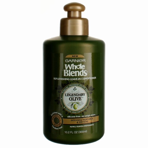 Garnier Whole Blends Legendary Olive Replenishing Leave-In Conditioner Perspective: front
